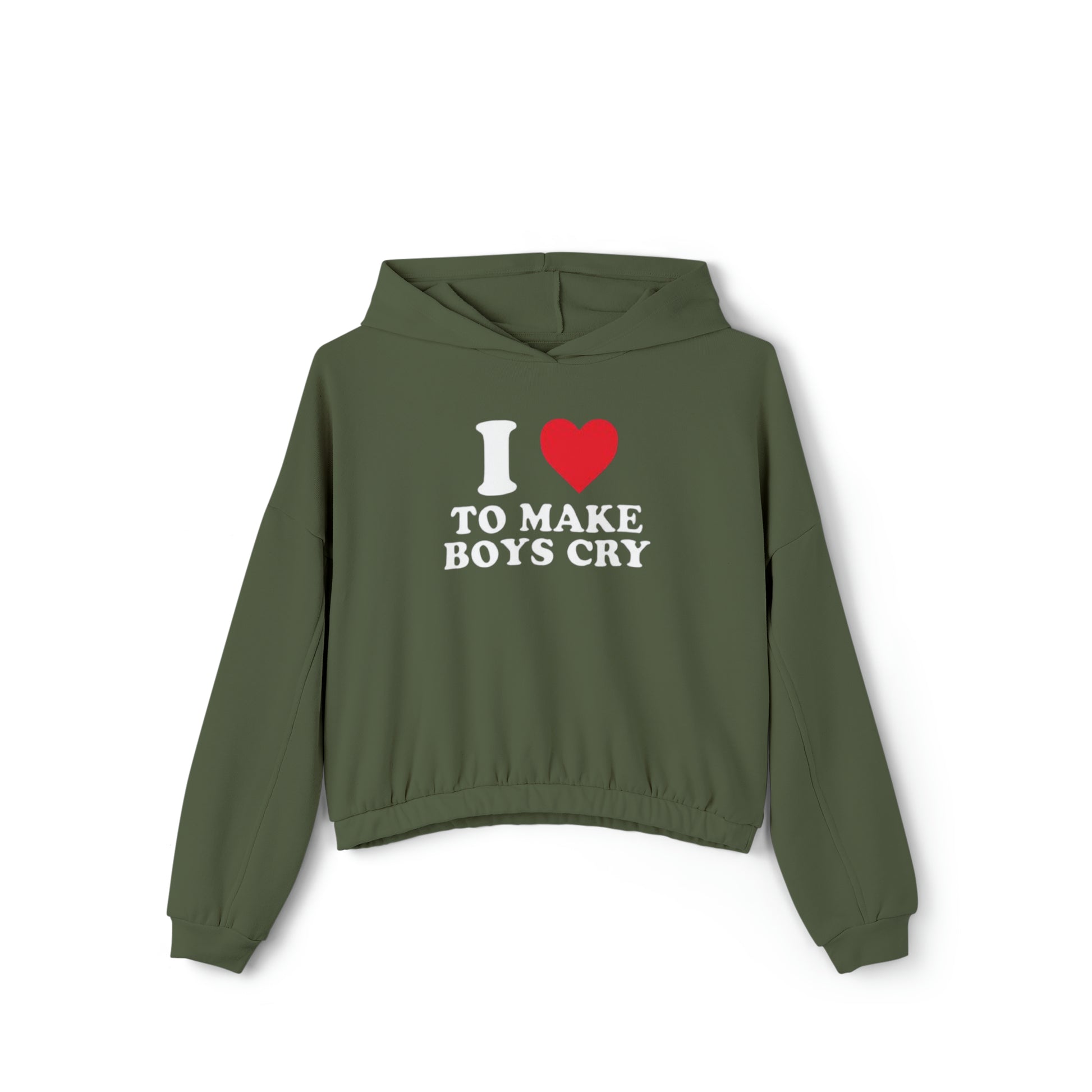 OF™ I LOVE TO MAKE BOYS CRY (Women's Cinched Bottom Hoodie) - ONLY FASHION LTD