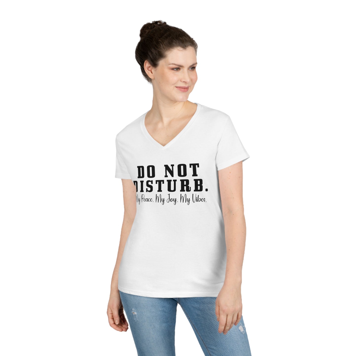 OF™ DO NOT DISTURB... (Womens V-Neck T-Shirt) - ONLY FASHION LTD