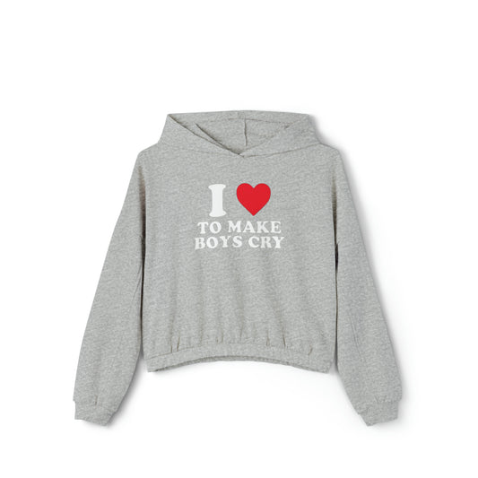 OF™ I LOVE TO MAKE BOYS CRY (Women's Cinched Bottom Hoodie) - ONLY FASHION LTD