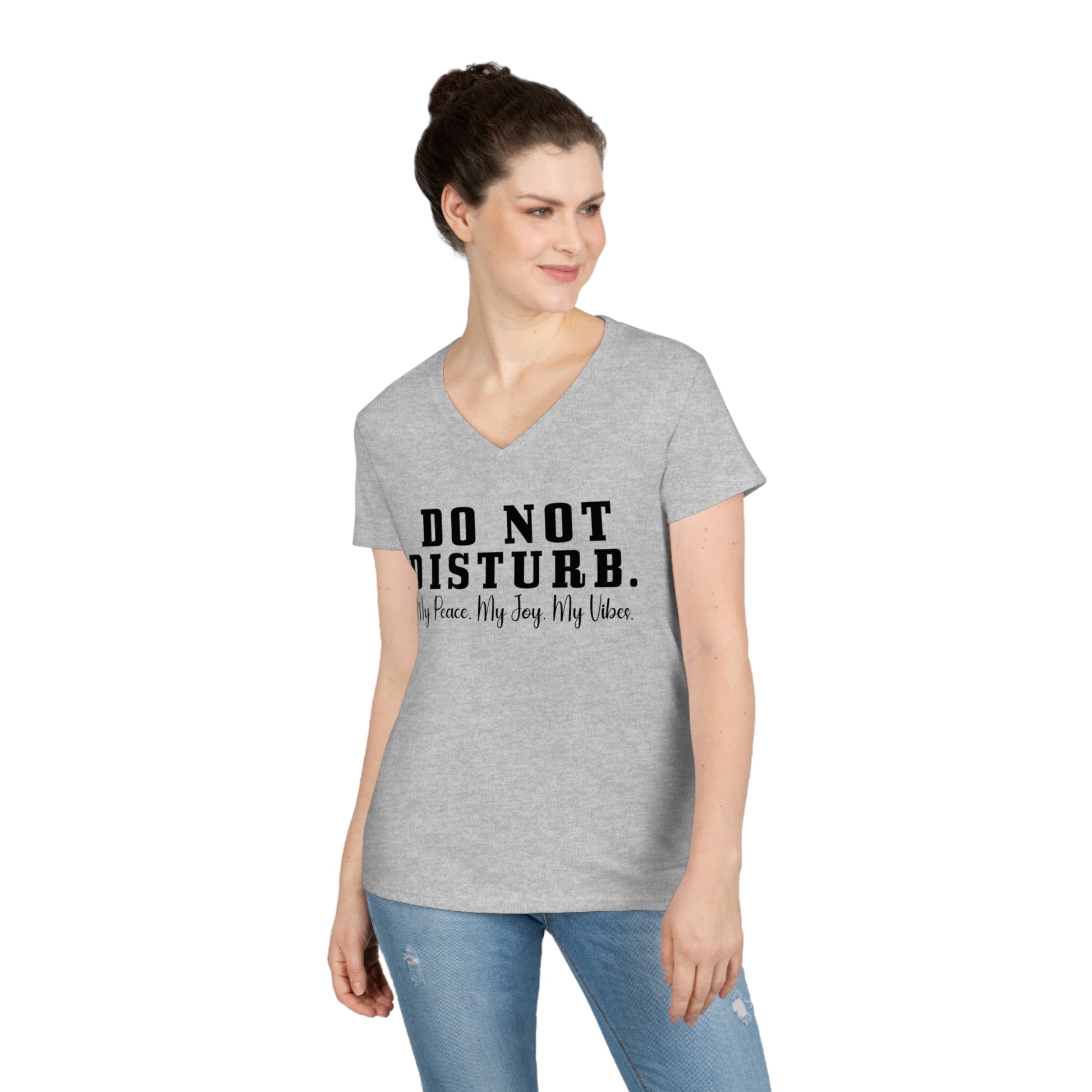 OF™ DO NOT DISTURB... (Womens V-Neck T-Shirt) - ONLY FASHION LTD