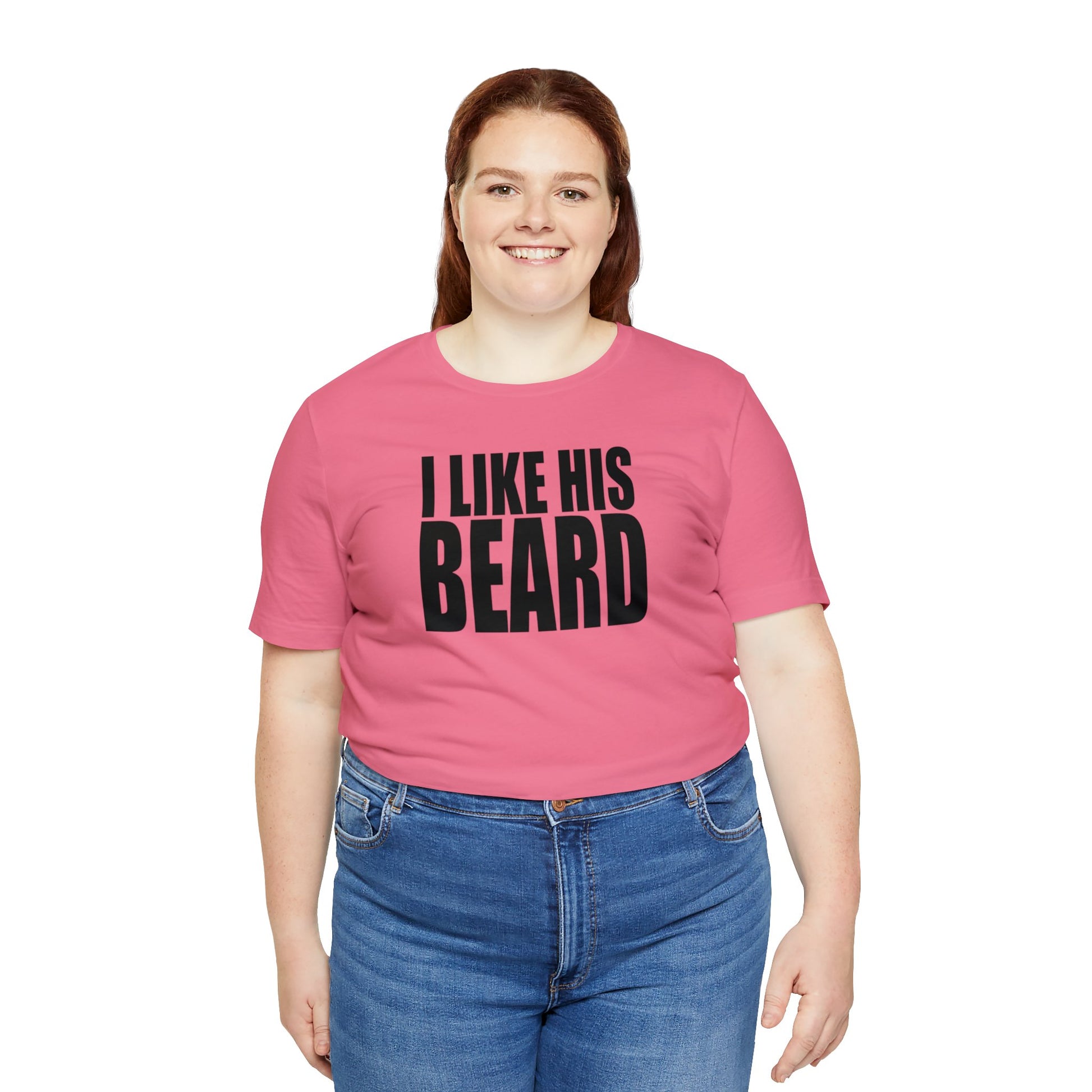 OF™ I LIKE HIS BEARD (Unisex Jersey Short Sleeve Tee) - ONLY FASHION LTD