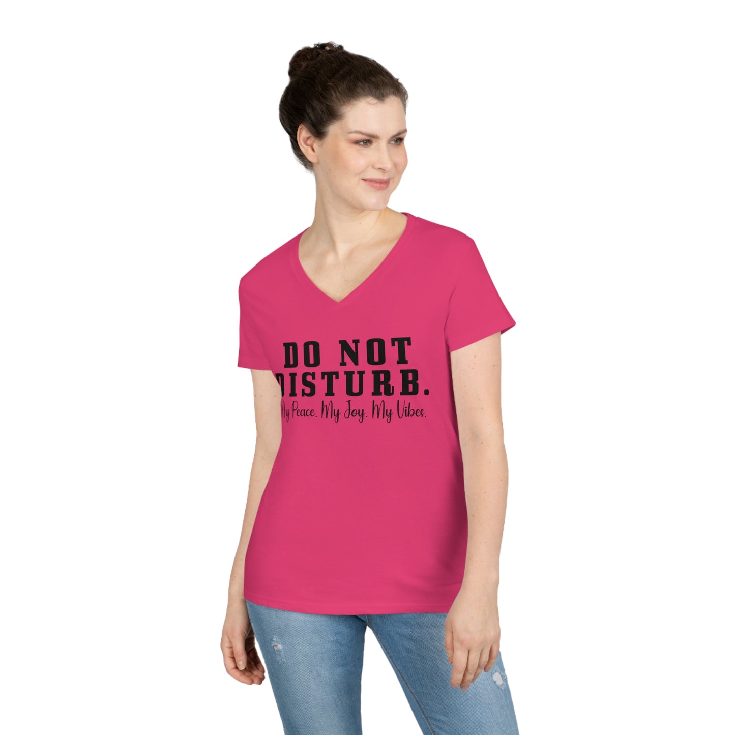 OF™ DO NOT DISTURB... (Womens V-Neck T-Shirt) - ONLY FASHION LTD