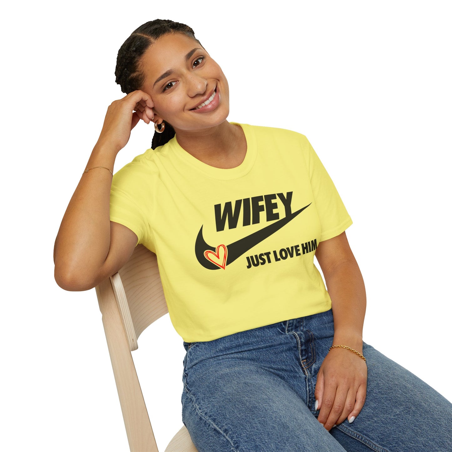 OF™ WIFEY... JUST LOVE HIM (Unisex Soft style T-Shirt) - ONLY FASHION LTD