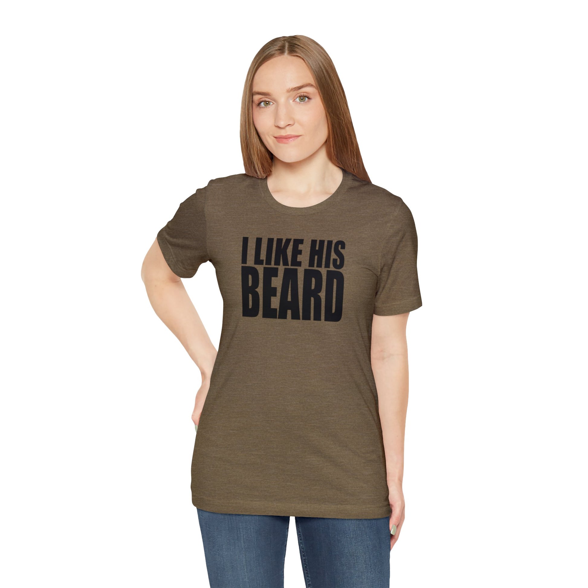 OF™ I LIKE HIS BEARD (Unisex Jersey Short Sleeve Tee) - ONLY FASHION LTD